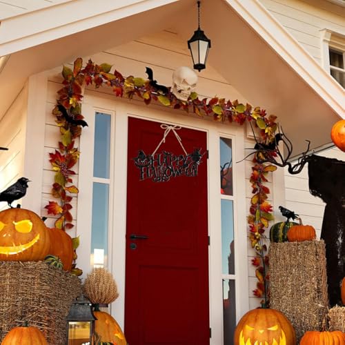 Image of Halloween Hanging Decoration Spooky Door Decorations for Halloween Party (Hqppy Halloween)