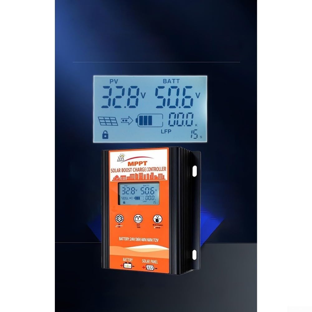 500W MPPT Solar-Laderegler mit Boost-Funktion für 24V/36V/48V/60V/72V Batteriesysteme, wasserdichtes Gehäuse für Wohnmobil und Golfkart