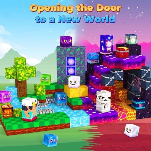 Image of Magnetic Blocks Games Building Toys for 3-16 Year Old Boys Girls, Toddler Kids Magnetic Cubes Tiles Sensory Montessori Education Learning Travel Toys Ages 3+ Halloween Birthday Party Favors Gifts