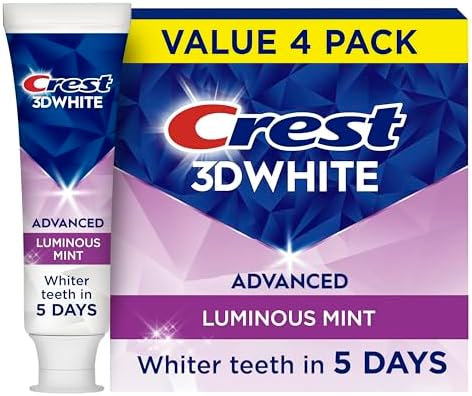 Crest 3D White Advanced, Teeth Whitening Toothpaste for Adults, 3...
