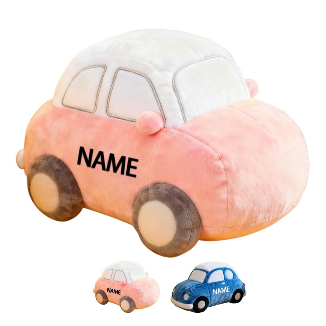 Personalized Car Shape Pillow with Name Cute Theme Body Pillow for Bed Sofa Custom Car Couch Home Decor Custom Text Cushions Truck Cushion Birthday Party Decor Gift for Boy Girl Kid Family Friends