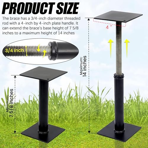 Image of TonGass RV Step Brace Stabilizer Adjustable Length from 7 5 /8 inch to 14 inch