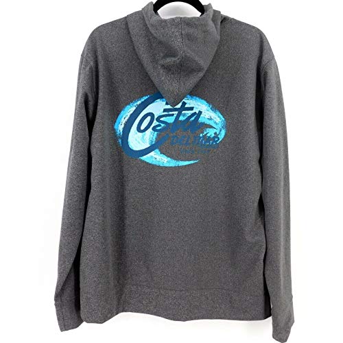 Costa Del Mar Cannery Full Zip Hoodie-Heather Grey-Medium