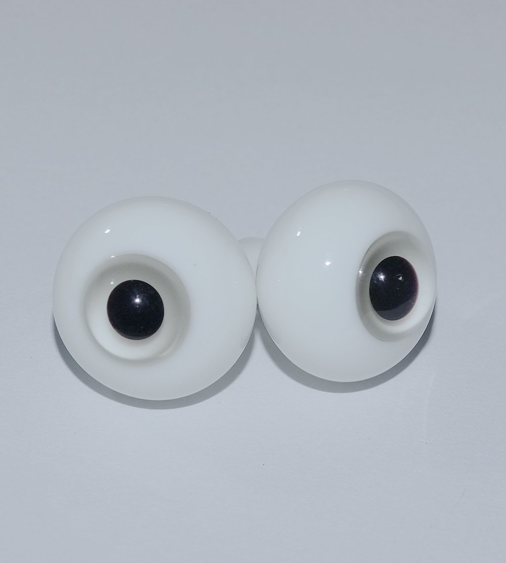 1 Pair Glass Clear Grey Ball 20mm Round Ball Eyes for BJD Dollfie SD Doll
