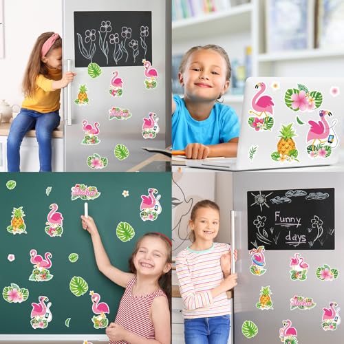 Imanes decorativos de flamenco rosa para refrigerador, pack 21 miniatura 7