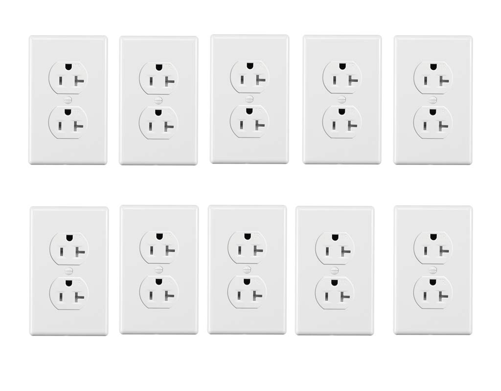 Buy 20 Amp Tamper Resistant Duplex Electrical Outlet Receptacle Wall