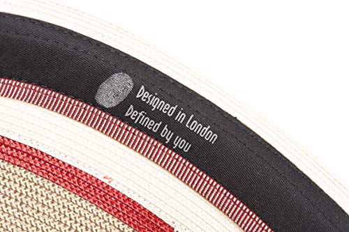 Dasmarca Mens Womens Multi-Coloured Two-Tone Retro Summer Straw Hat Fedora Trilby - Verona (X-Large, Vino) #TOP2