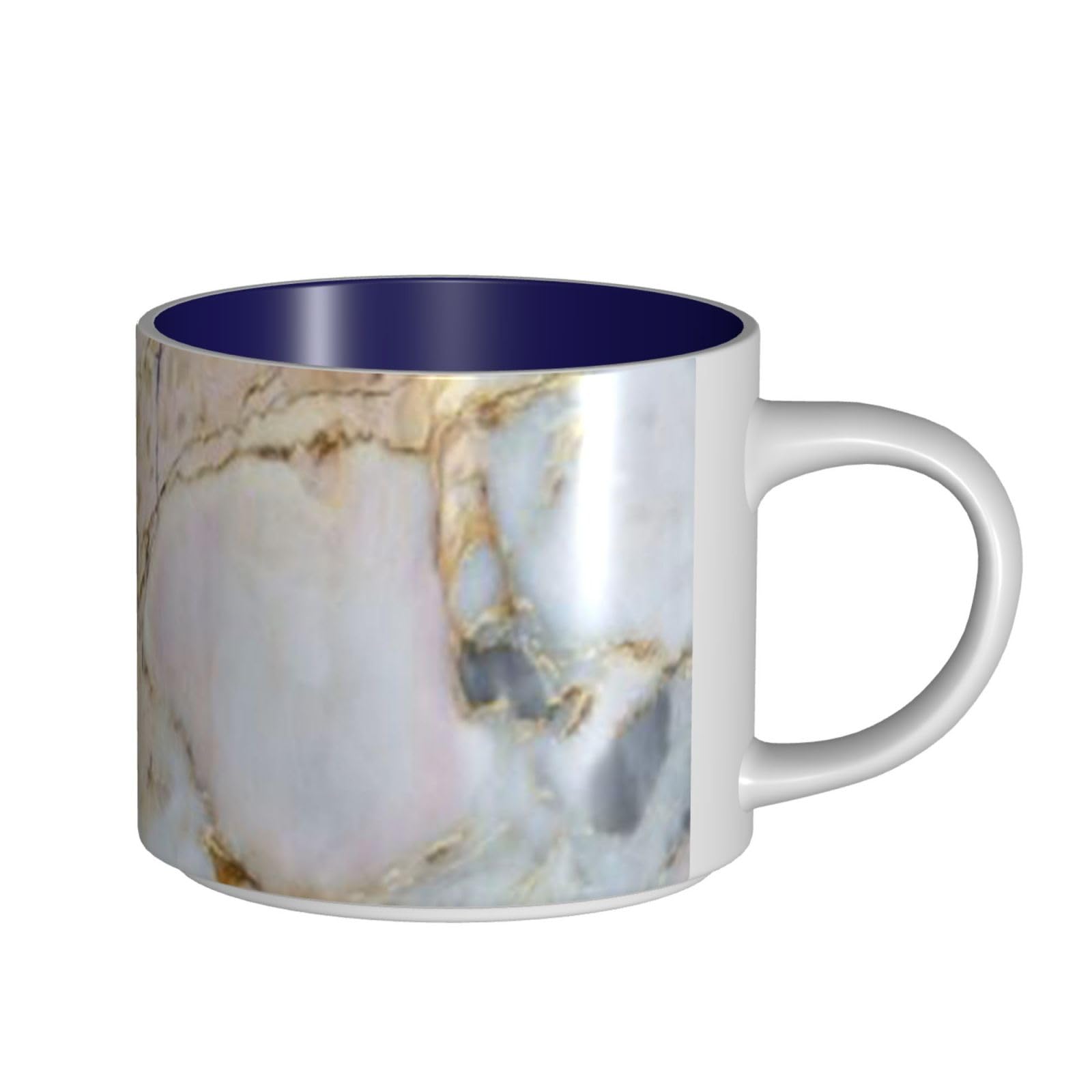 Kubki ceramiczne o dużej pojemności z nadrukiem marmurowym filiżanka do kawy
