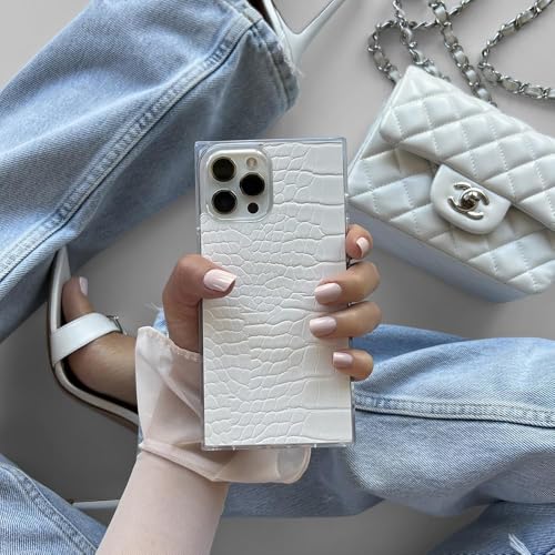 Flaunt Official Square iPhone 16 Pro Case - White Crocodile - image 2