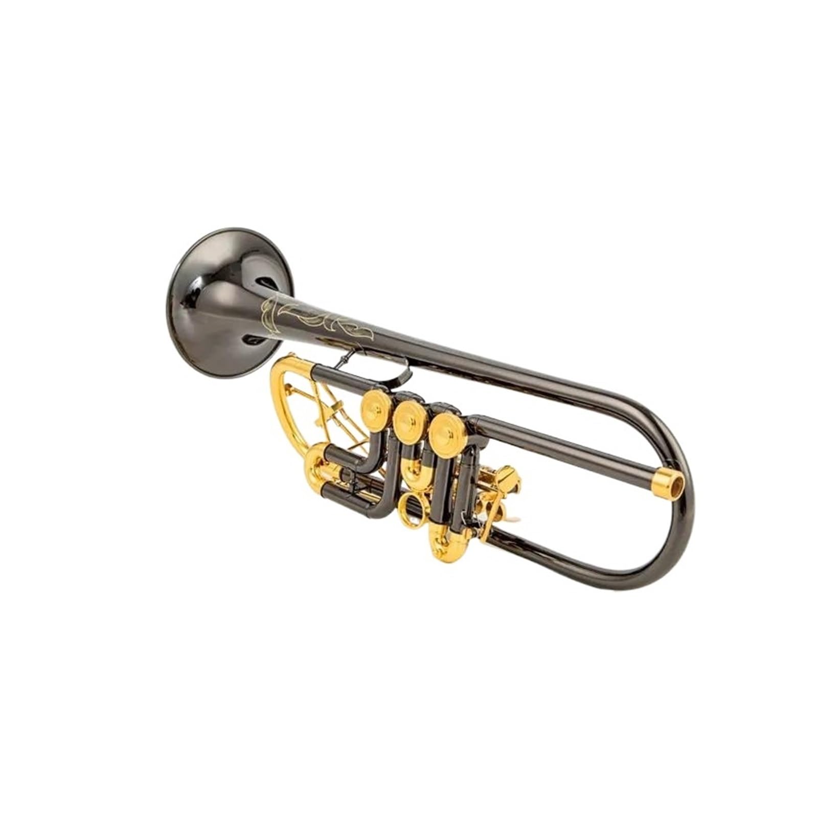 Trombe Tromba in SIB Si Bemolle Chiave Piatta in Ottone Strumenti Musicali A Tromba Professionali con Custodia in Pelle