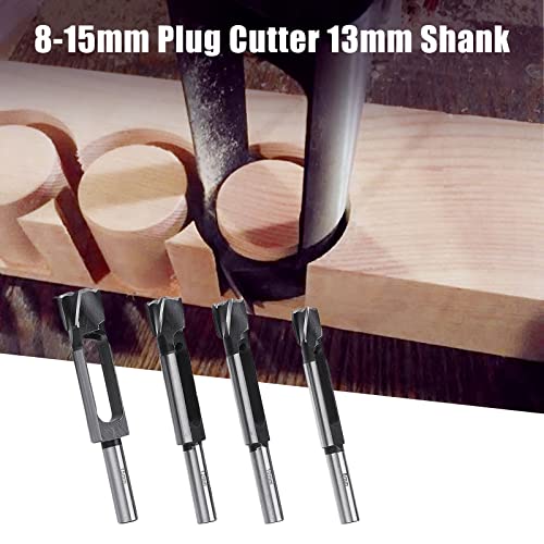 4Pcs Wood Plug Hole Cutter, Tenon Drill Bit, Deep Plug Cutter Core Drill for Woodworking Furniture Making (8/10/12/15mm) - Image 2