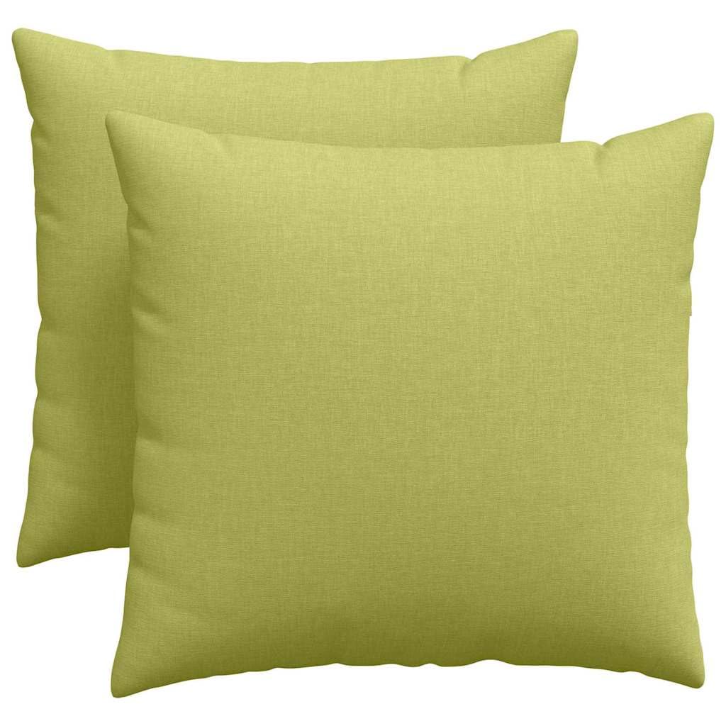 2 cuscini da divano moderni, colore verde chiaro, 50 x 50 cm, con rivestimento sfoderabile e chiusura lampo, tessuto morbido, imbottitura in poliestere, per soggiorno, camera da letto o casa