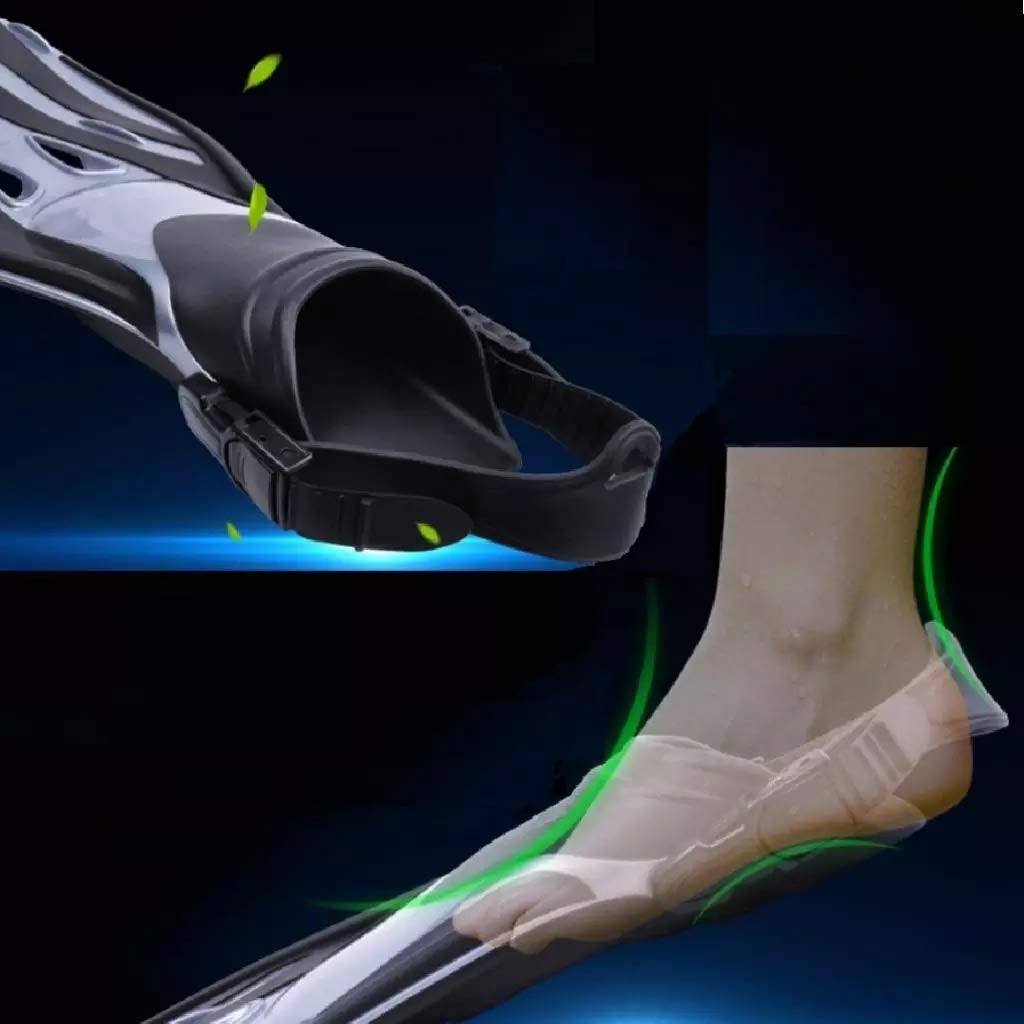 Pinne da Nuoto. Pinne da Immersione Long Feet Training con Tacco Regolabile, Scarpe Palmate for Lo Snorkeling, Pinne Nuoto for Unisex, Uomo e Donna