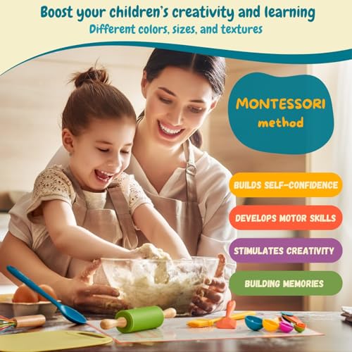 Jimadreams Montessori Kids Baking Set with Safe Knives - Real Cooking Utensils & Toddler Knife Set for Chopping - Kids Cooking Set, Mini Chef Tools, Kitchen Kit for Boys & Girls - Gift Age 3+ - Image 7