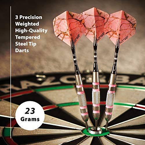 Fat Cat By Gld Products Realtree Apc Pink Camo Steel Tip Darts With Storage/Travel Case, 23 Grams , Black #TOP1