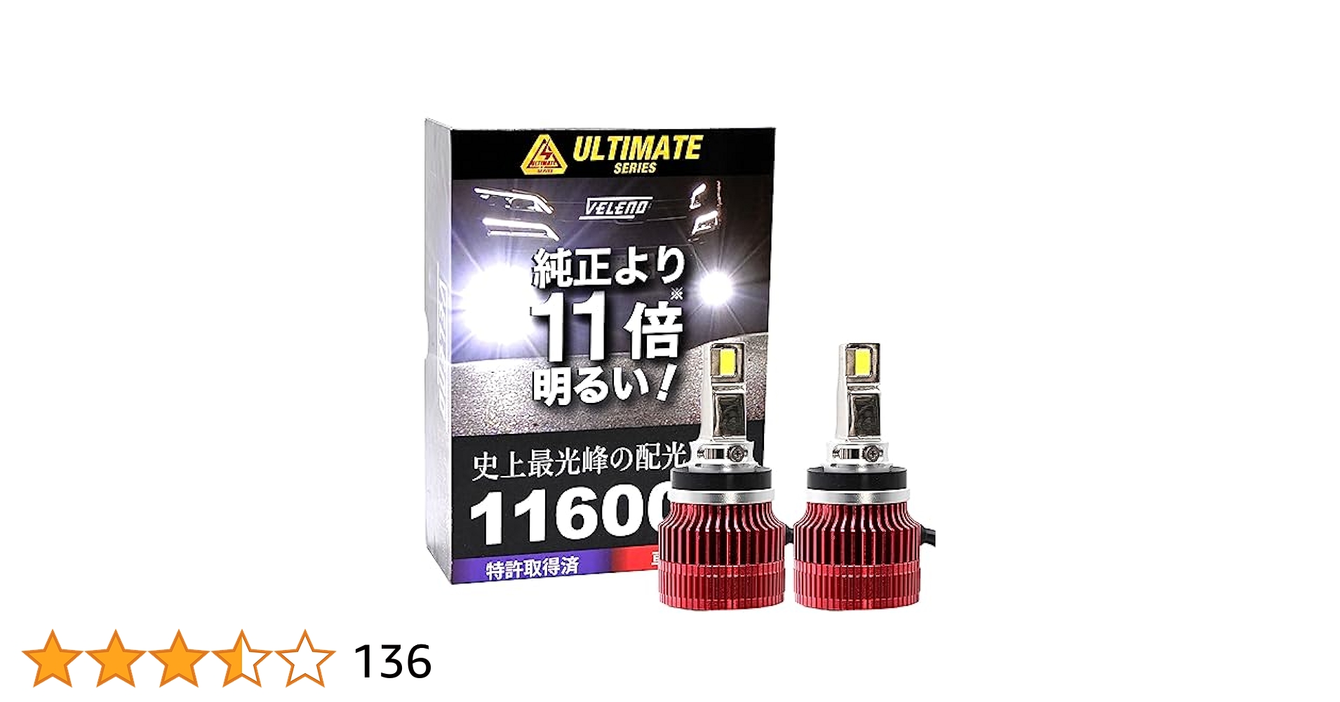 ヴェレーノ　ULTIMATE LEDヘッドライト 11600ルーメン ヴェレーノ ULTIMATE LEDヘッドライト 11600ルーメン VELENO