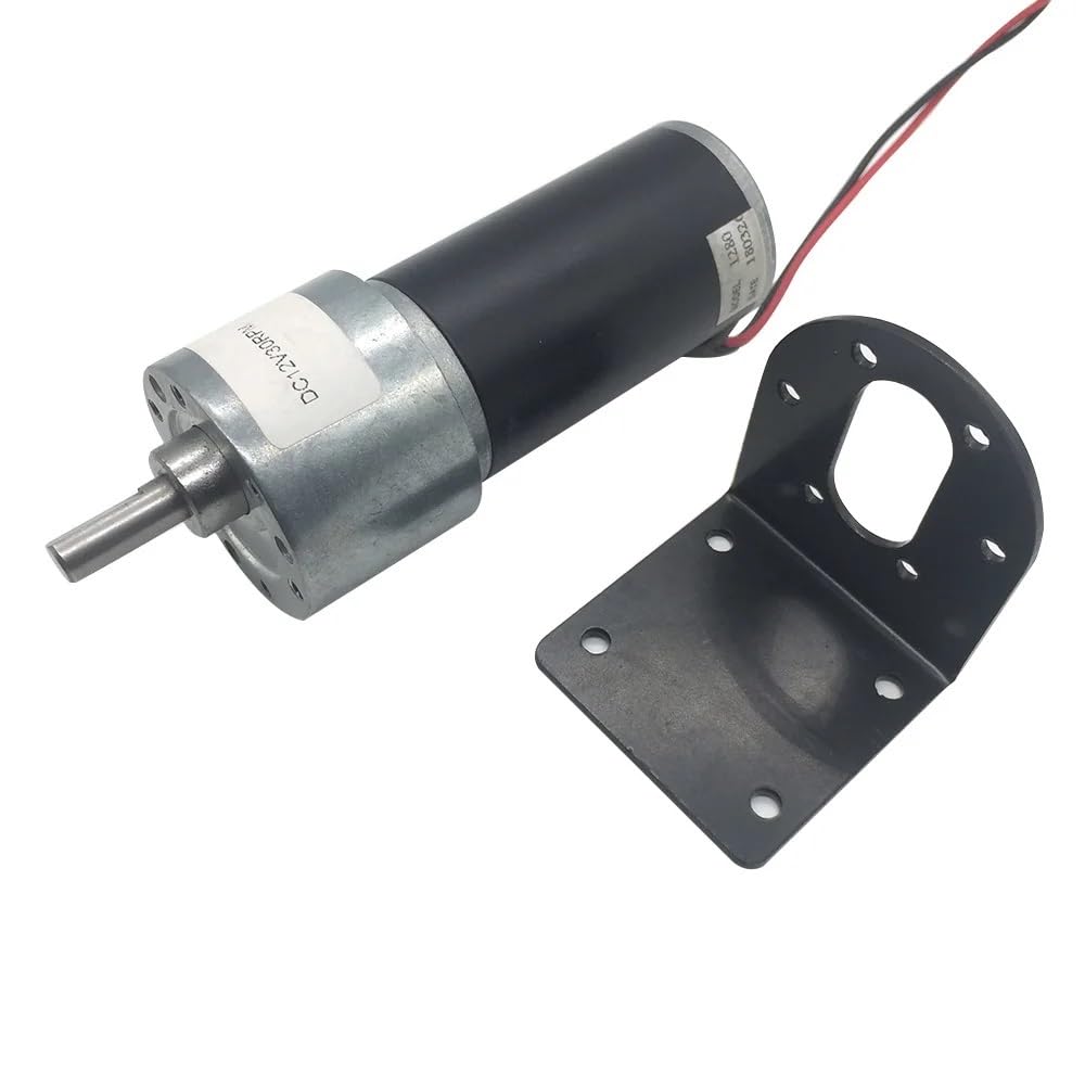 Motore Riduttore, Motore riduttore CC da 12 Volt, coppia elevata, reversibile, 24 V, riduzione personalizzata JGB37-3157(Package J,30RPM_12V)