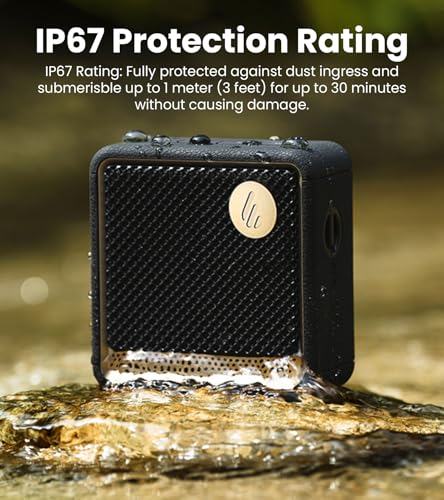 Image of Edifier ES20 Portable Bluetooth Speaker with IP67 Waterproof & Dustproof, 15 Hours Playtime, Wireless Connectivity for Home Office Outdoor (Black)