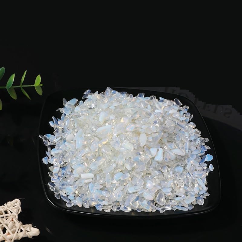 Grava decorativa para acuarios, Grava de ópalo en varios tamaños, paquete de 4, 1000 g cada una, for peceras, paisajismo, jardineras, pavimentos, decoración de piedra de cristal.(3-5mm1000g)