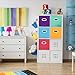 MaidMAX Cloth Storage Bin with Dual Plastic Handles for Home Closet Nursery Drawers Organizers, Foldable, 6 Colors, 10.5×10.5×11 inches, Set of 6
