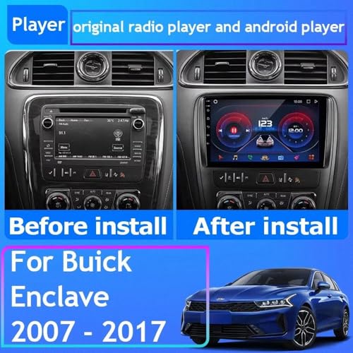 Pantalla Táctil Buick Enclave 2008-2013 con Android Auto Inalámbrico y Mirrorlink 2