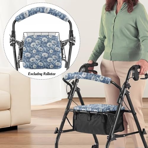 Image of Dandelion Walkers Seat Covers for Men Soft Rollator Walker Seat and Backrest Covers Adjustable Walkers Seat Covers for Seniors Women Men
