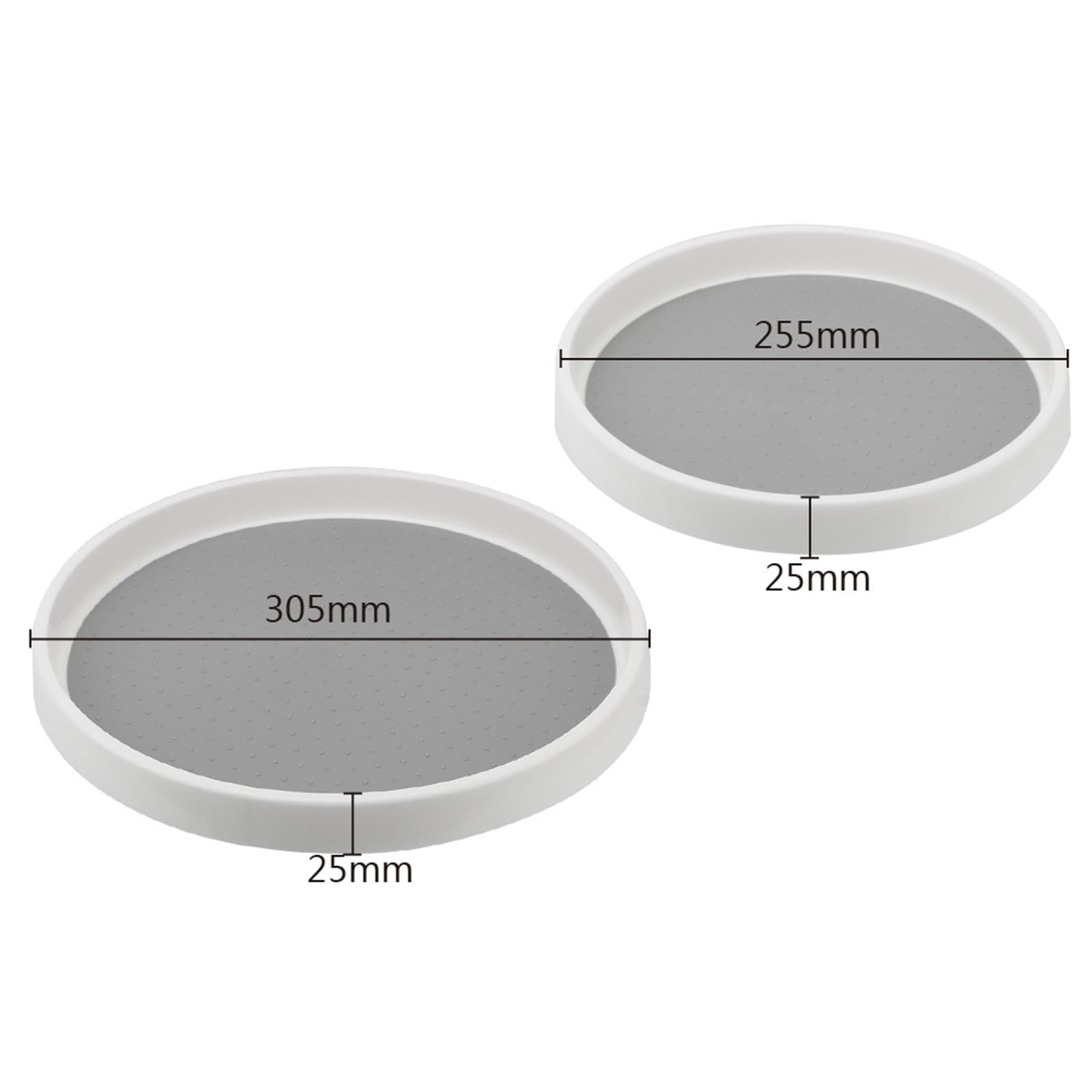 2 estantes giratorios de almacenamiento for condimentos, especias, organizador giratorio for cocina para Nevera, Cocina(2.5x25.5cm)