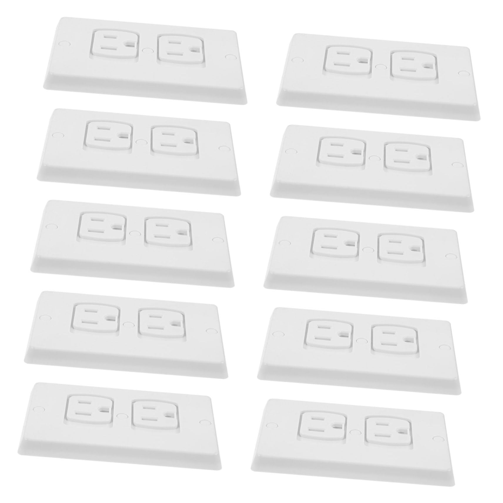 Vaguelly 10piezas Cubiertas De Corriente Tapa Enchufes Cubiertas Enchufes Eléctricos Abs Diseño Profesional