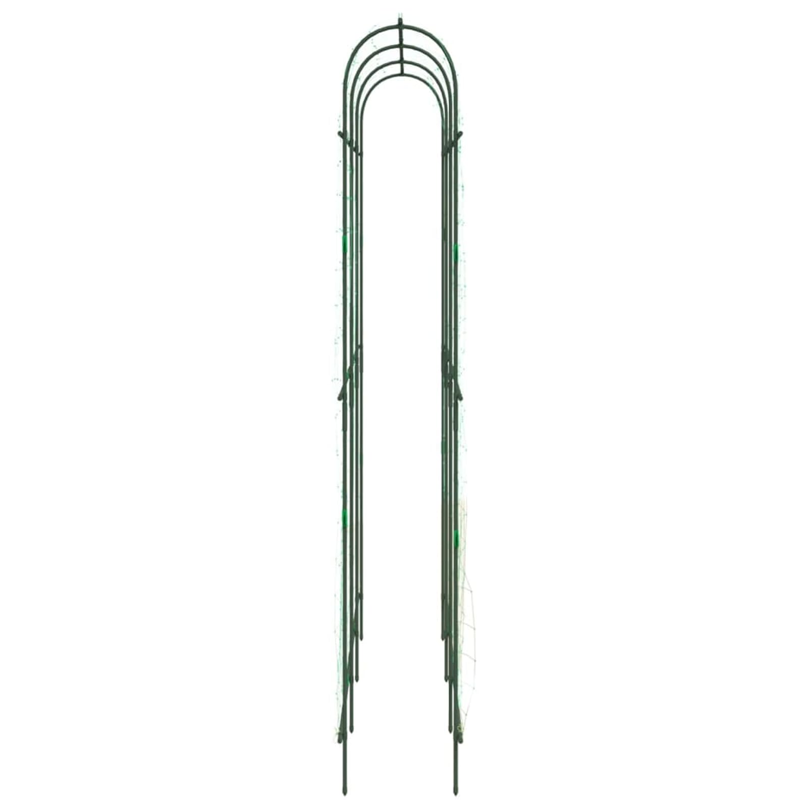 Gecheer Traliccio per Piante rampicanti, Struttura a U 181x31x182,5 cm in Acciaio con Rivestimento PE, Rete in PE e Clip in PP, per orto, Giardino e Coltivazione di UVA, Piselli, cetrioli e Rose