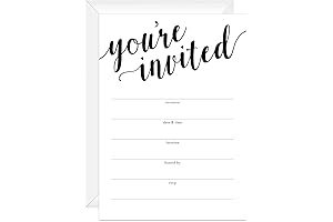 Canopy Street Black and White Fill-In Invitations