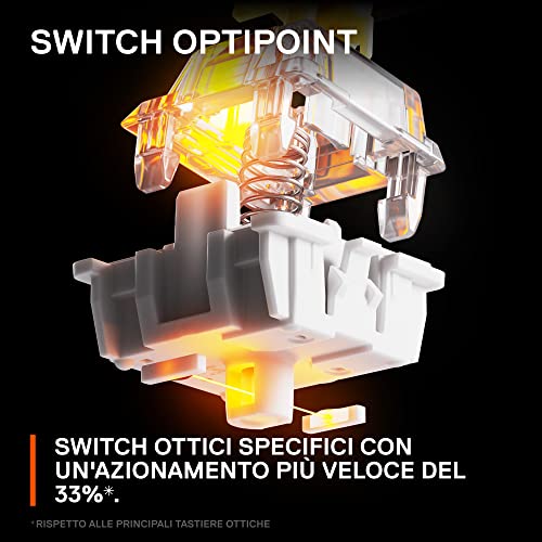 Apex 9 TKL - Tastiera meccanica da gaming - Switch ottici - Azionamento a 2 punti - Forma compatto Tenkeyless per eSports - Switch intercambiabili a caldo - Layout americano (QWERTY) - Tastiera gaming - Immagine 3