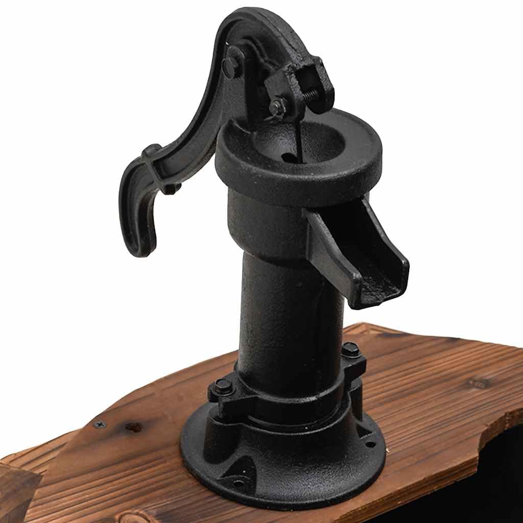 vidaXL Fontaine à Eau avec Pompe 57x57x53 cm Bois de Sapin Massif