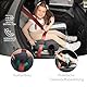 KikkaBoo i-Pop Kindersitzerhöhung Auto Kinder, i-Size, Isofix, 22-36 kg, Gruppe 3, 7-12 Jahre, Autositz Sitzerhöhung, Schwarz