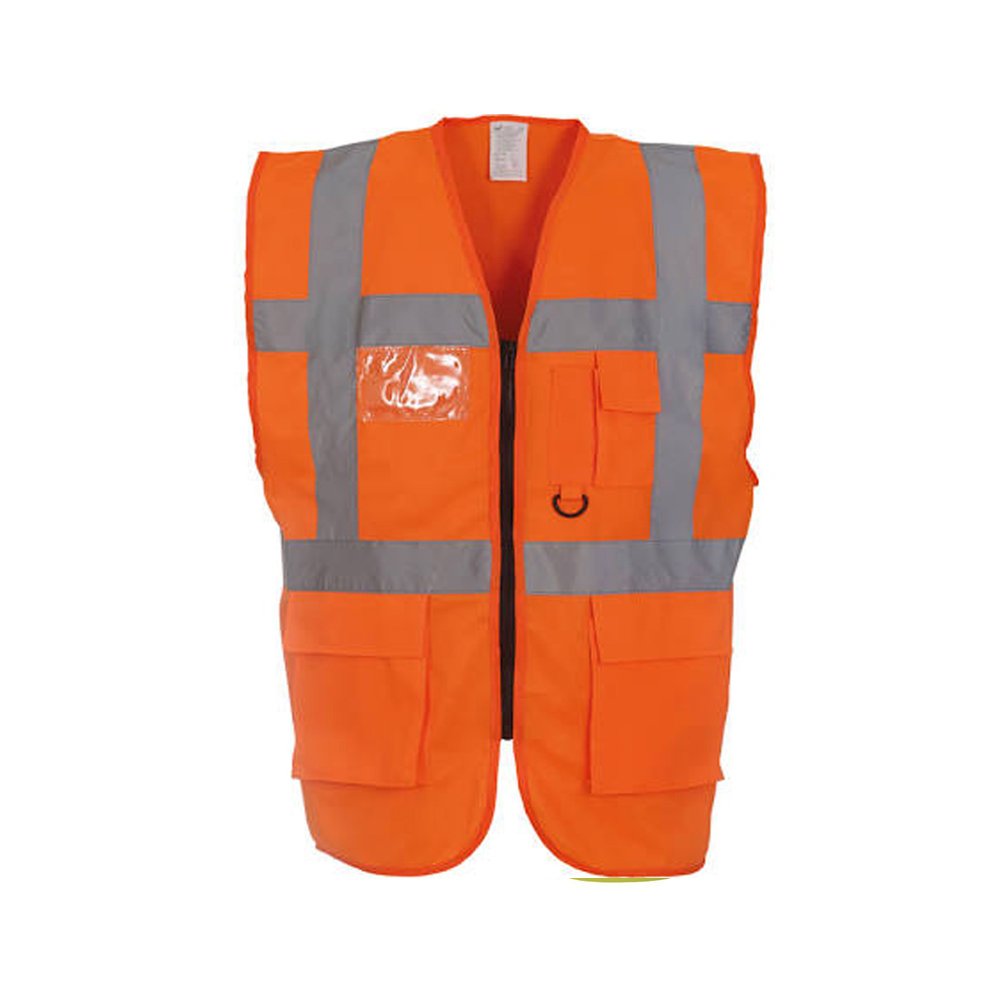 Expert Workwear Coloured Hi Vis Executive Vest High Viz Vests Zip with Pockets - 27 Colours — view 5