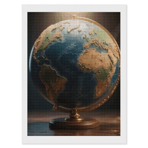 Peinture diamant 5D carte du monde anti-stress : évacuez l'anxiété avec ce kit DIY