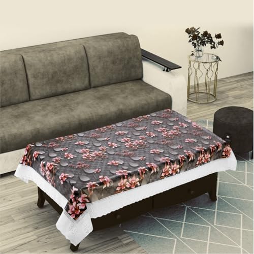 Image of Dakshya Industries PVC Waterproof Center Table Cover 40 x 60 Inch | Rectangle Coffee Table Cover | Spill Proof Oil Resistant Dustproof Heat Resistant Wipe Clean
