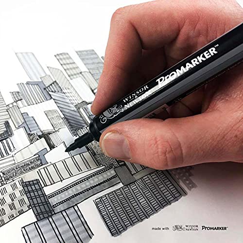 Image of Winsor & Newton Promarker, Alcohol Based Markers, Walnut (O124), Double Tipped Drawing Marker for Artists, Graphic Designers, Illustrators - Chisel & Fine Twin Tip, Streak Free Coverage
