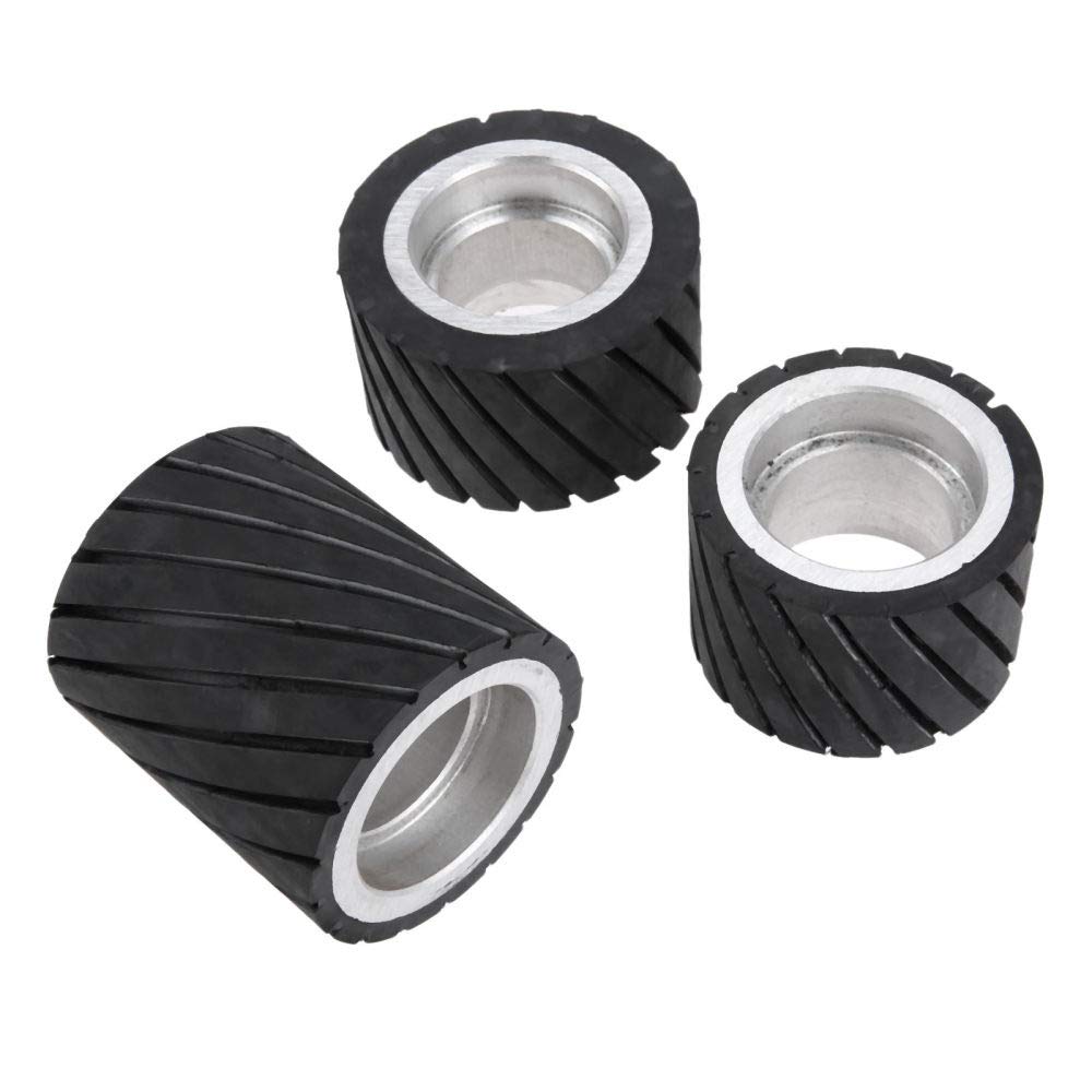 70x50mm 80x50mm 70x80mm Amoladora de banda Rueda de contacto de goma Juego de banda de lijado abrasiva Amoladora de pulido Banda de rueda de contacto de lijado, 70x80 mm