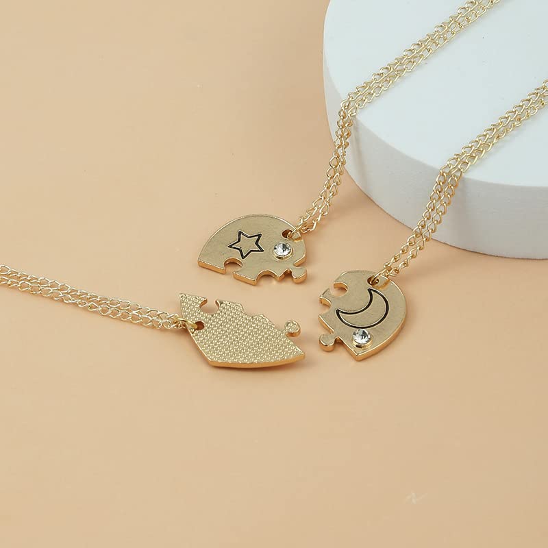 Puzzle Piece Friendship Necklace Gifts for Women Girls Best Friend Necklace for 3 Girls Birthday Christmas Gift for Friends Long Distance Friendship Necklaces for 3 Matching Necklaces for 33