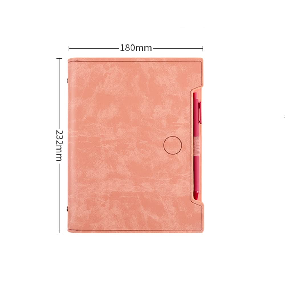 Notatniki w twardej oprawie, Organizer A5 Prostota Skórzana teczka konferencyjna Business Business Zapinana na zamek(Pink)