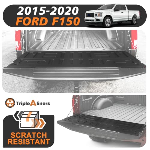 Image of TripleAliners Tailgate Mat Compatible with 2015-2020 Ford F150 Accessories, Tailgate Cover Custom Fit All Weather Protection Pickup Liner