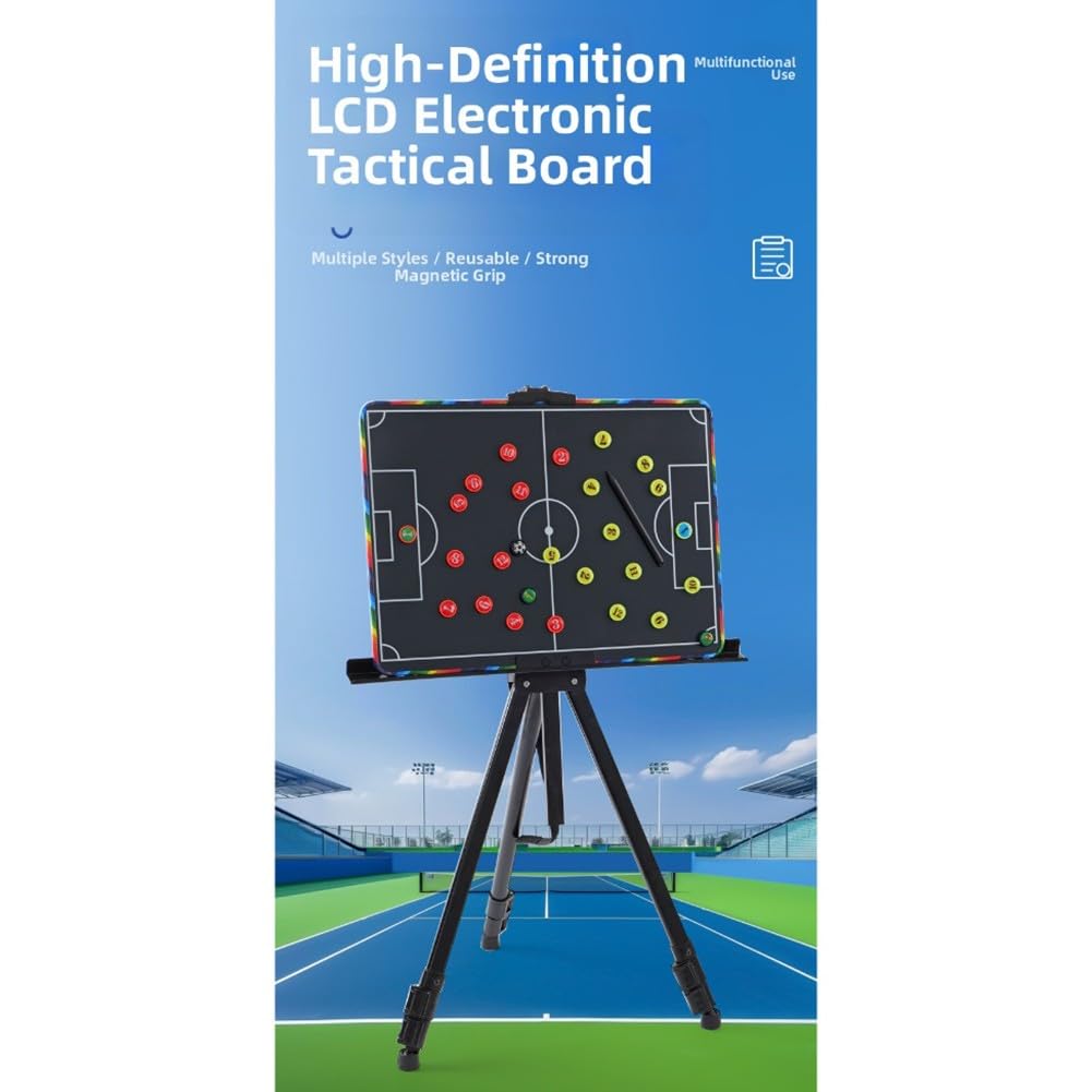 Pizarra táctica magnética con función de borrado LCD para fútbol, baloncesto, baloncesto, voleibol, hockey sobre hielo, bádminton, planificación de estrategias, accesorio de entrenamiento de