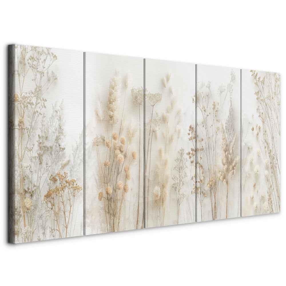 murando - Quadri Moderni Camera da Letto Matrimoniale, Natura Boho 225x90cm | Chiodi Inclusi, 5 Pezzi, Quadro Moderno, Stampa su Tela, Componibili, Resistenti Allo Sbiadimento, Produzione Europea