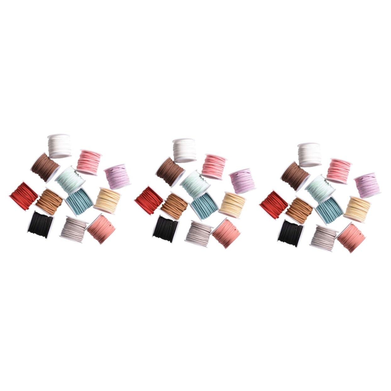 NUOBESTY 3 Juegos De Cuerdas De Macramé De 5 Metros Con Correa De Cuero Hilo Para Abalorios Para Decoración De Pulseras Y Collares 4 Unidades X 3