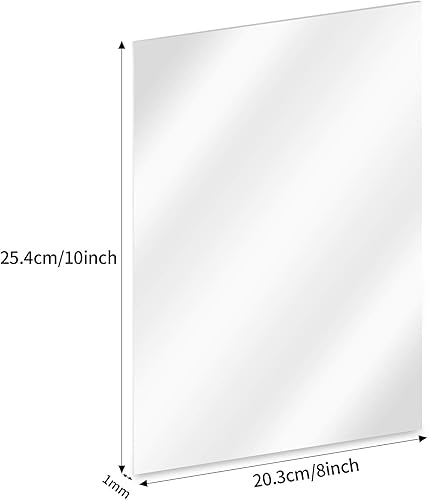 Miniatura 2 de Mlife - Lámina de plexiglás transparente de 7.9 x 9.8in de largo, 0,04 pulgadas de grosor, tablero de plexiglás transparente con película protectora