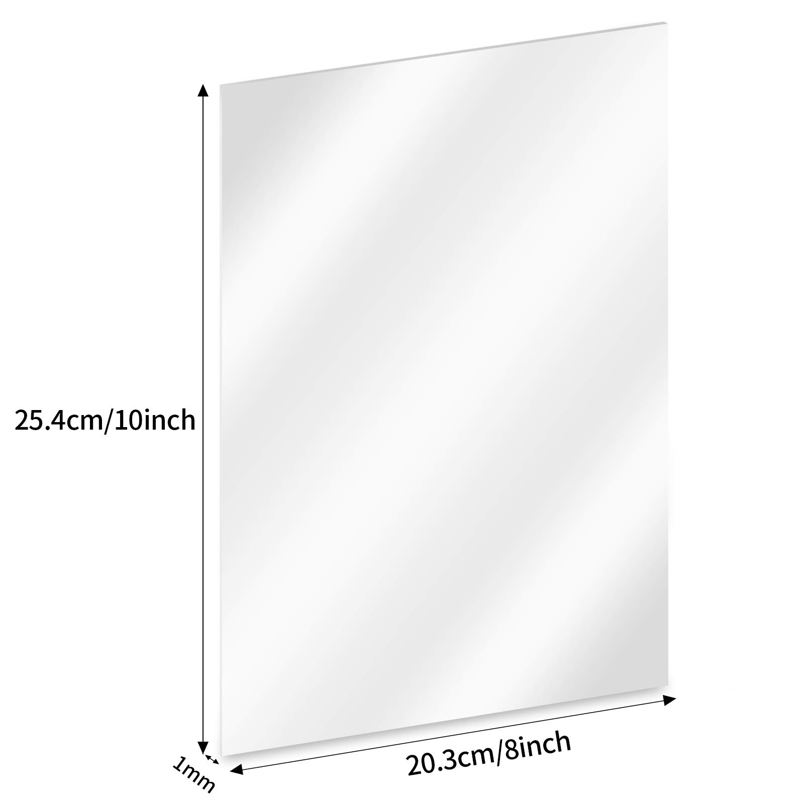 3-Pack Clear Acrylic Sheets - 6x8 Inches, 1mm Thick Shatter-Resistant Plexiglass - View #6