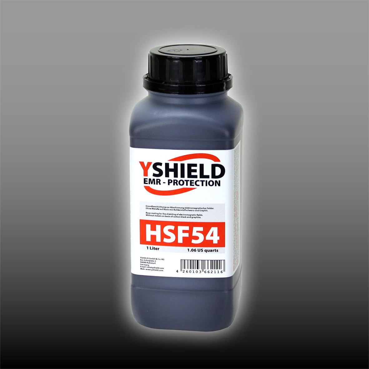 YShield HSF 54 | EMF Radiation shielding paint | Blocks 5G, WiFi, Mobile radiation | Upto 90dB shielding | 1 litre bottle 1