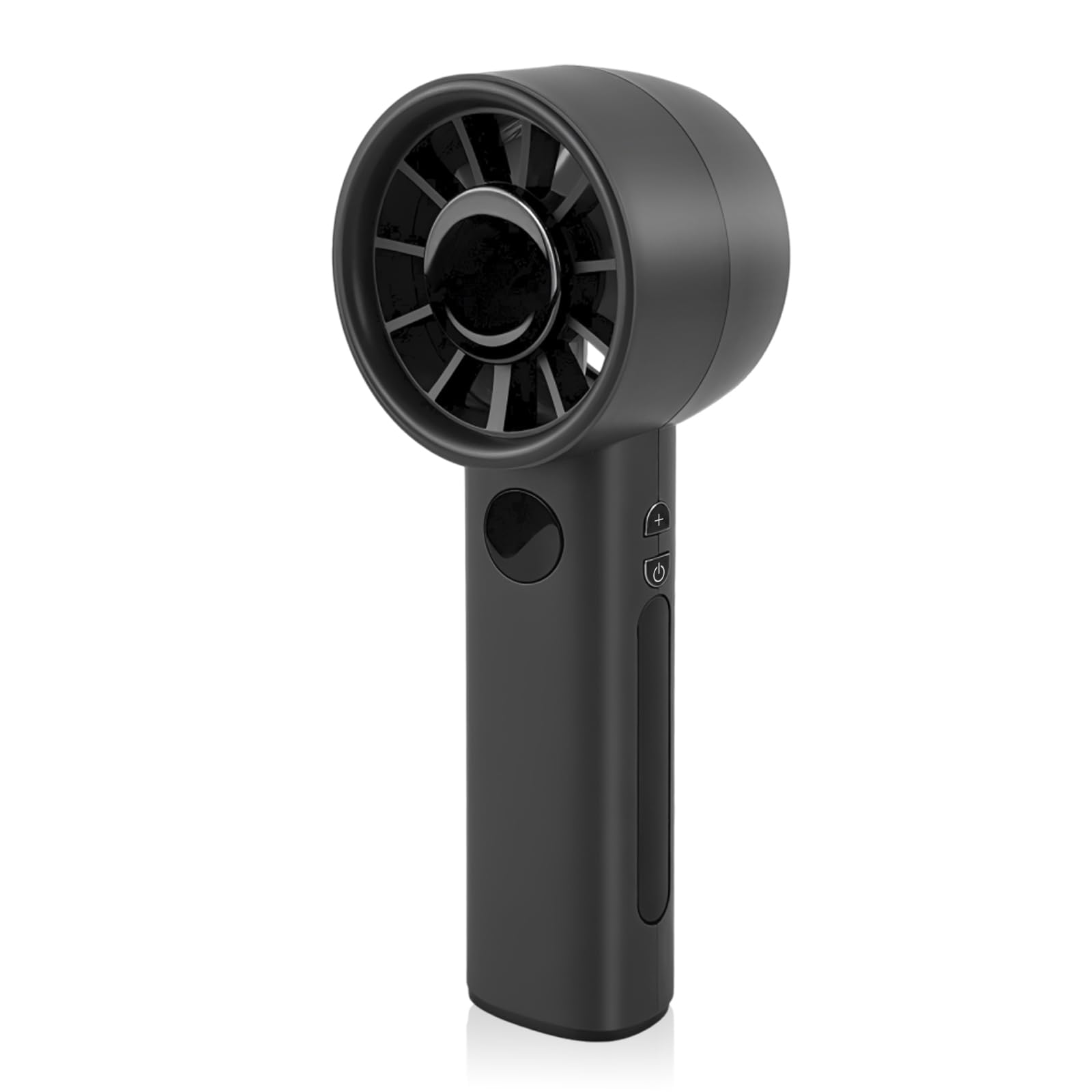 Jsdoin Turbo Hand Held Fan, Portable Handheld USB Rechargeable Fans Mini Fan, 1-100 Speed Stepless with LED Display, Small Desktop Desk Fan for Home Office Outdoor Camp Travel Essentials, Black