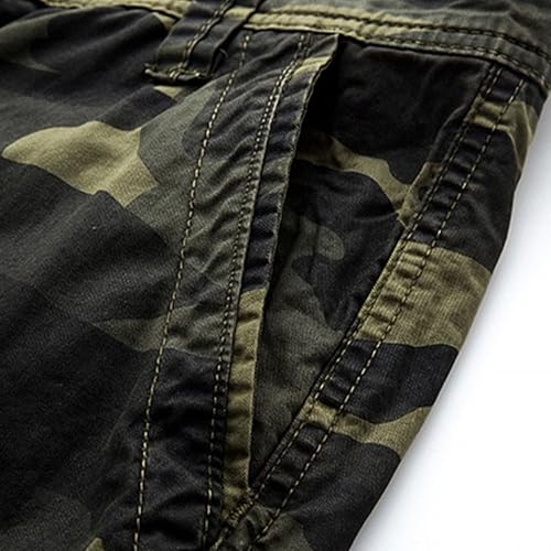 Shorts cargo camuflaje para hombre sin cinturón miniatura 5