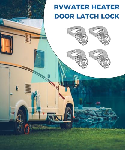Image of 4PCS RV Water Heater Door Latch,Car Accessories RV Hot Water Heater Door Latch,RV Water Heater Door Latch Fastener,RV Hot Water Heater Parts,Water Heater Cam Lock for RV Camper Water Heater